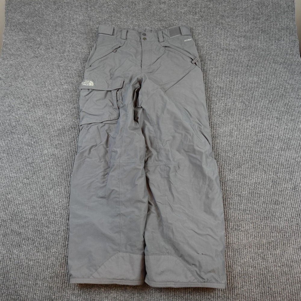 The North Face Snow Pants Mens Medium Gray HyVent Waterproof Pockets Skiing